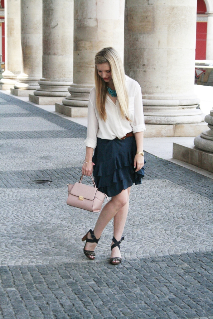 Dullylicious Franziska Dully Rock Mexx Skirt Sommer 2015 München Blogger Fashion Look Frühling Tasche