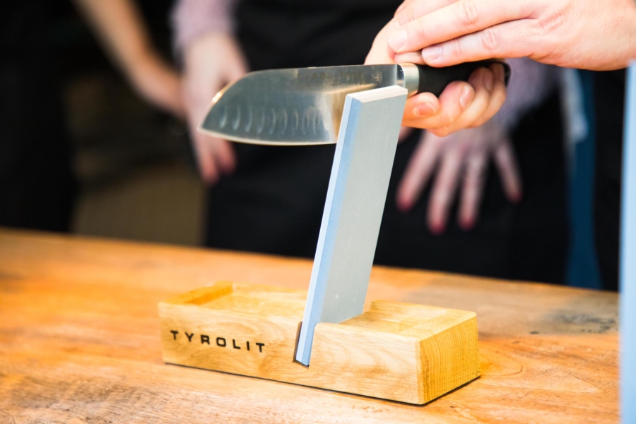 Kochmesser schärfen schleifen Tyrolit beste Küchenmesser